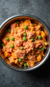 Homemade Salmon Sweet Potato Bowl for Dogs with Arthritis - Anti-inflammatory Dog Food Recipe